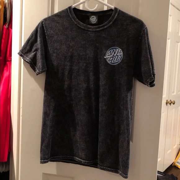Santa Cruz Skateboards Tops - Santa Cruz Dark Gray T Shirt
